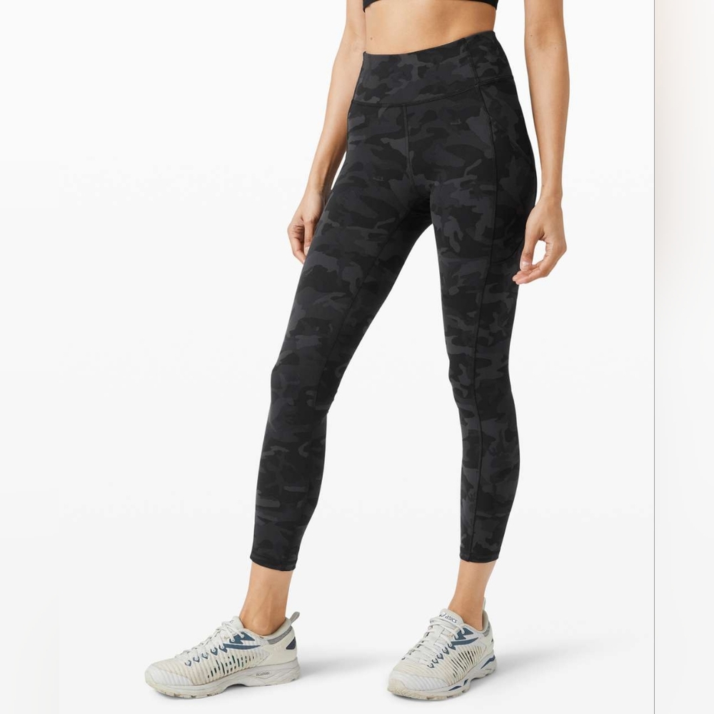 Lululemon Invigorate High Rise Tight 25" Size 4 Incognito Camo Multi Grey